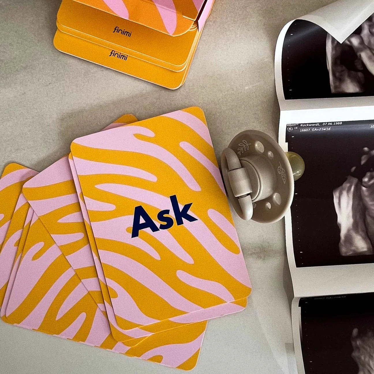 Ask &amp; Task Kartenset zur Geburt