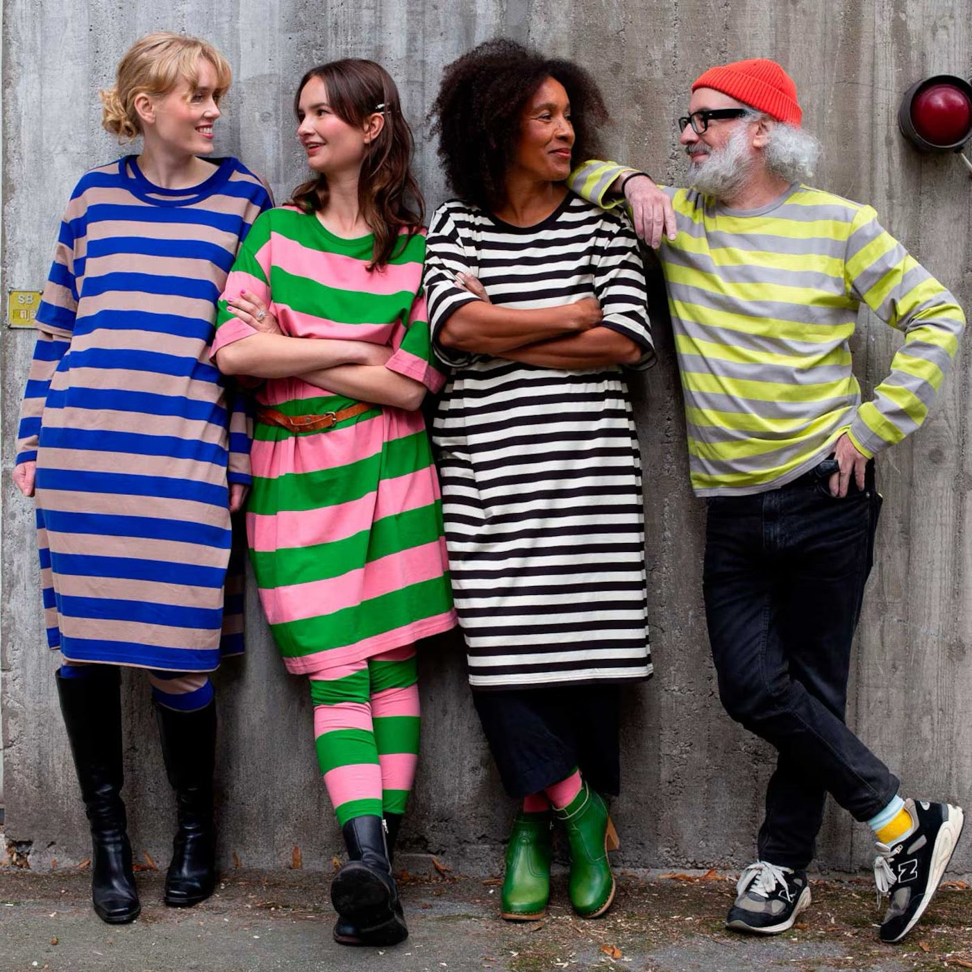 Kleid „AWOC“ in Pink/Grün – One Size