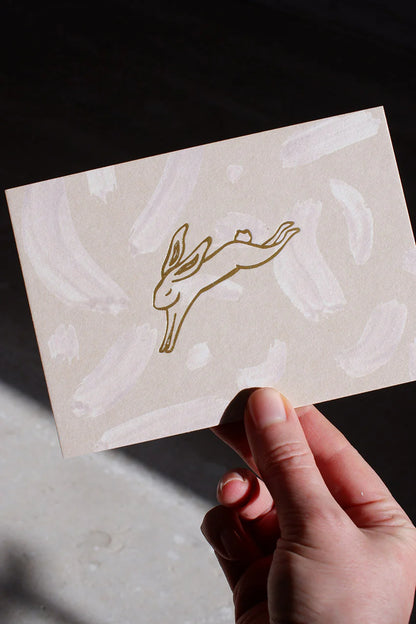 HASE - GOLD EDITION - POSTKARTE