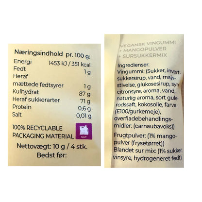 Gourmet-Weingummi Mango- Flow pack