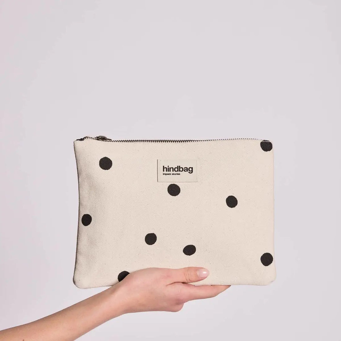 Täschchen Ema mit Punkten, ecru