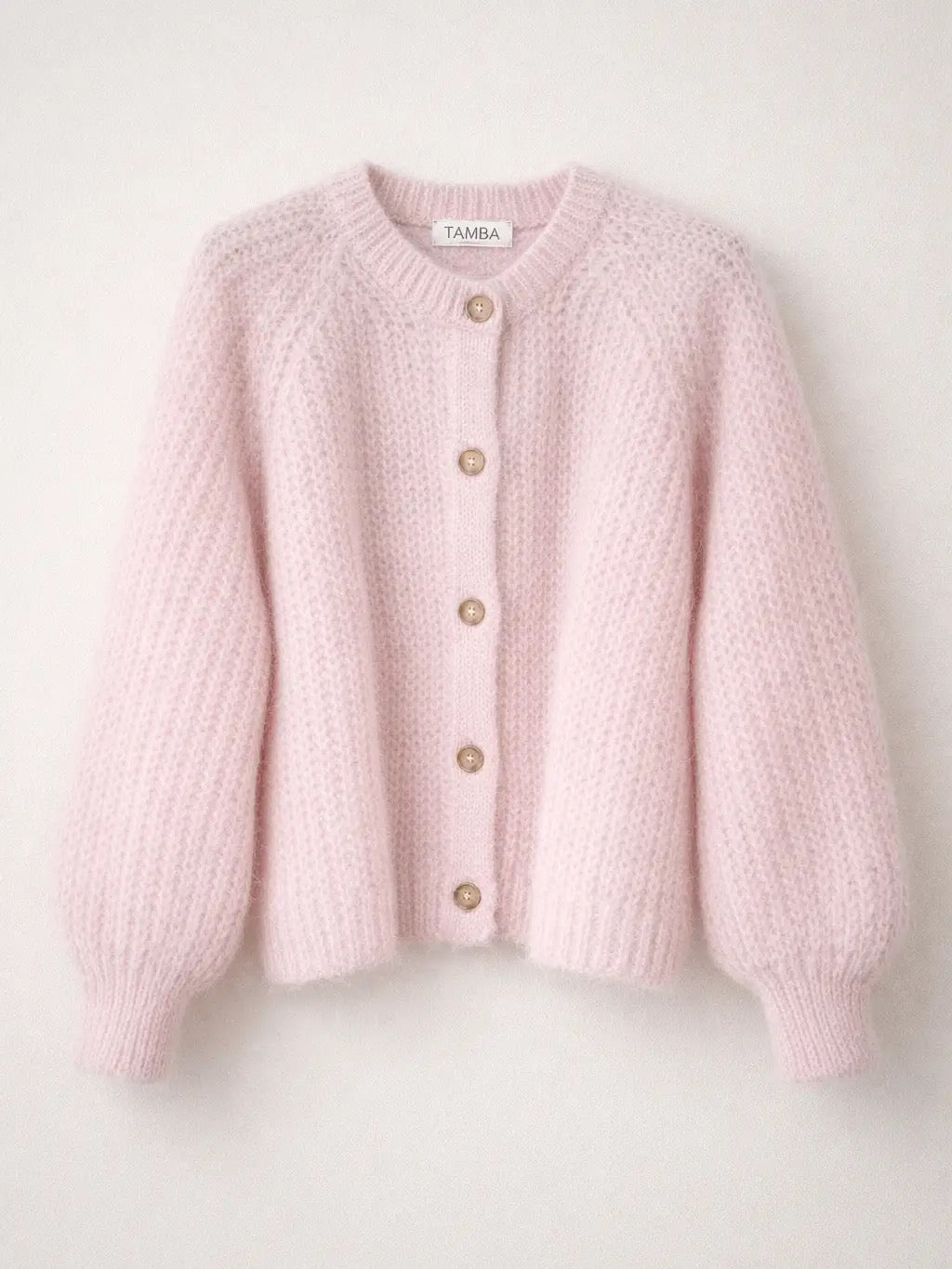 Strickjacke aus Mohair (Rosa)