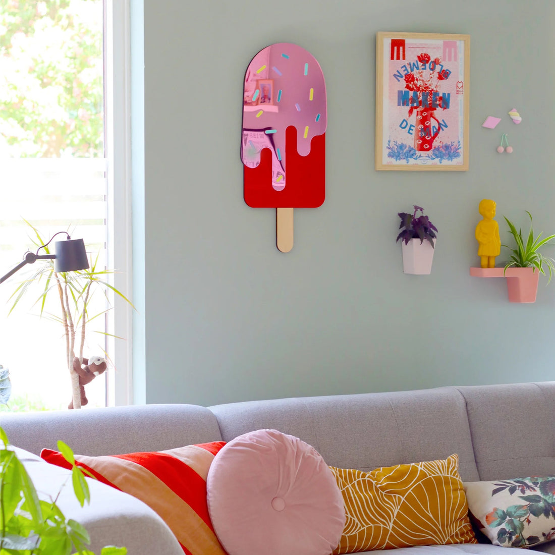 Spiegel-Eis-Eis-Rosa