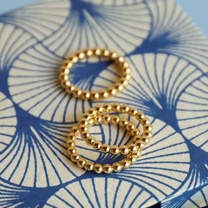 Color Ball Ring vergoldet