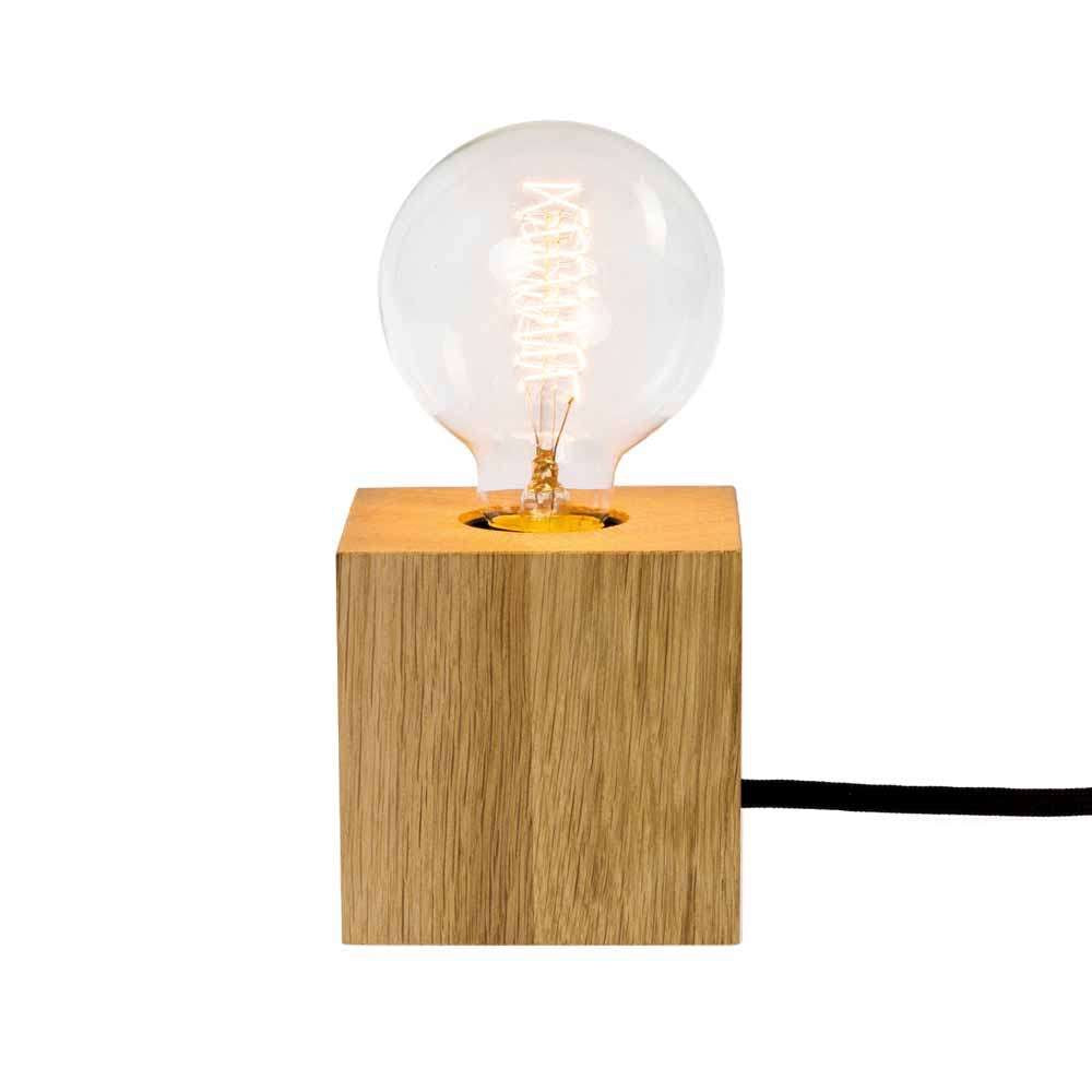 Tischlampe "Quader Leuchte" Eiche