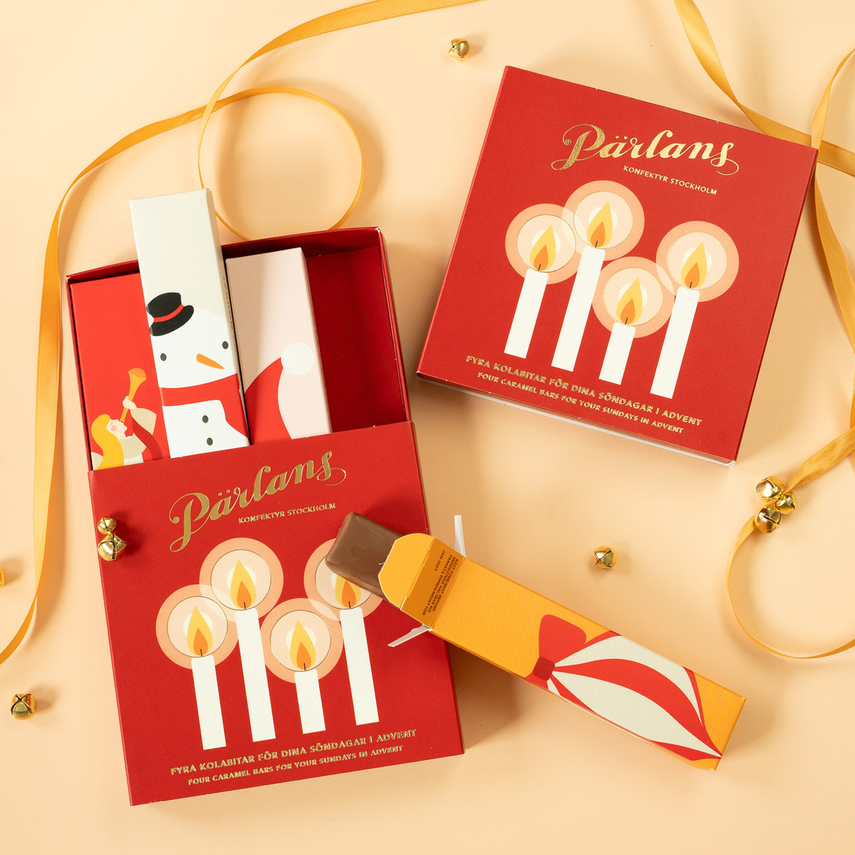 Pärlans Adventskalender- Schokoladenüberzogene Karamellriegel