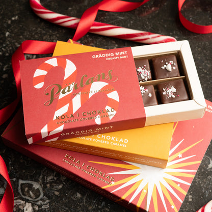 Pärlans- Schokoladenüberzogene Minz-Karamellbonbons