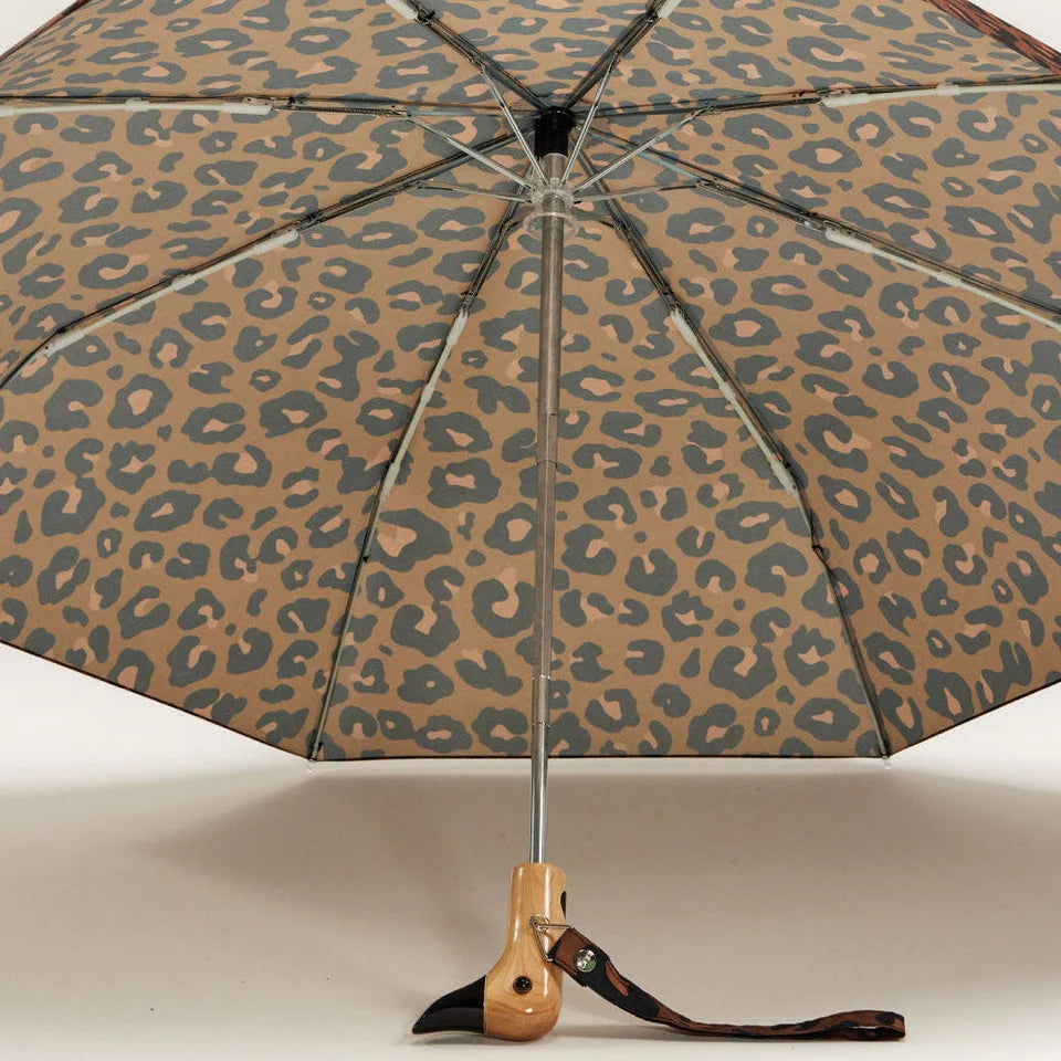 Entenkopf Regenschirm Leopardenmuster