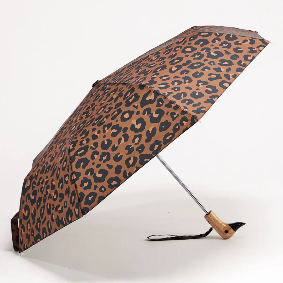 Entenkopf Regenschirm Leopardenmuster