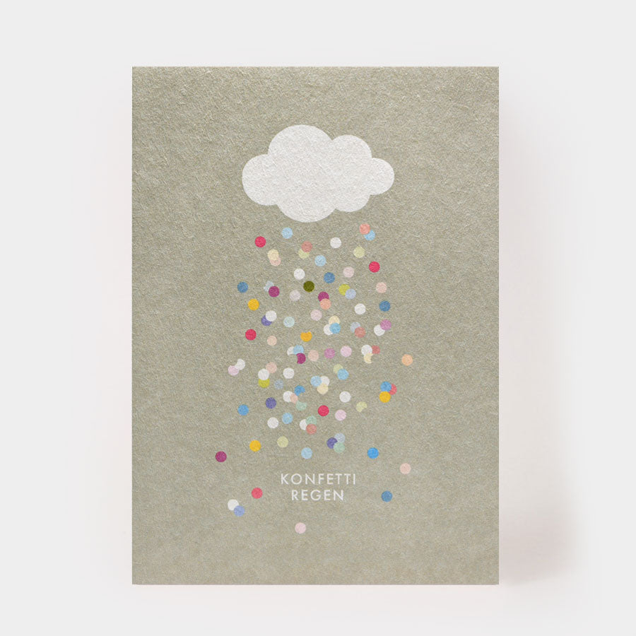 Konfettiregen Postkarte
