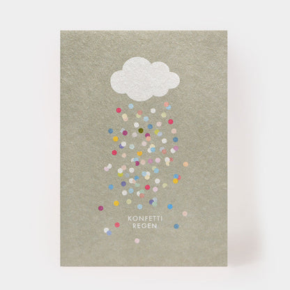 Konfettiregen Postkarte