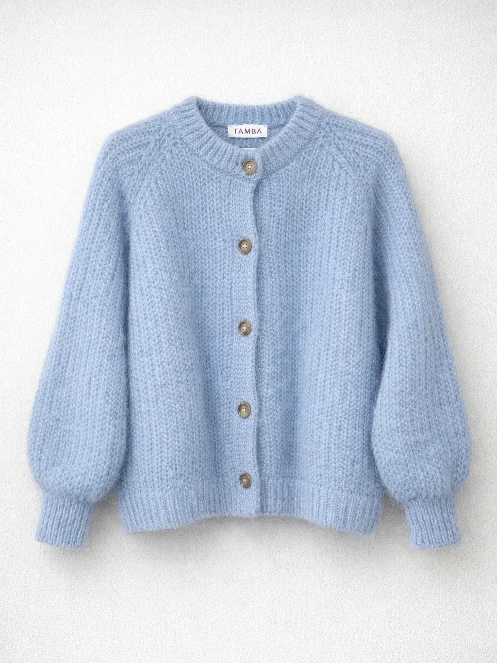 Strickjacke aus Mohair (Eisblau)