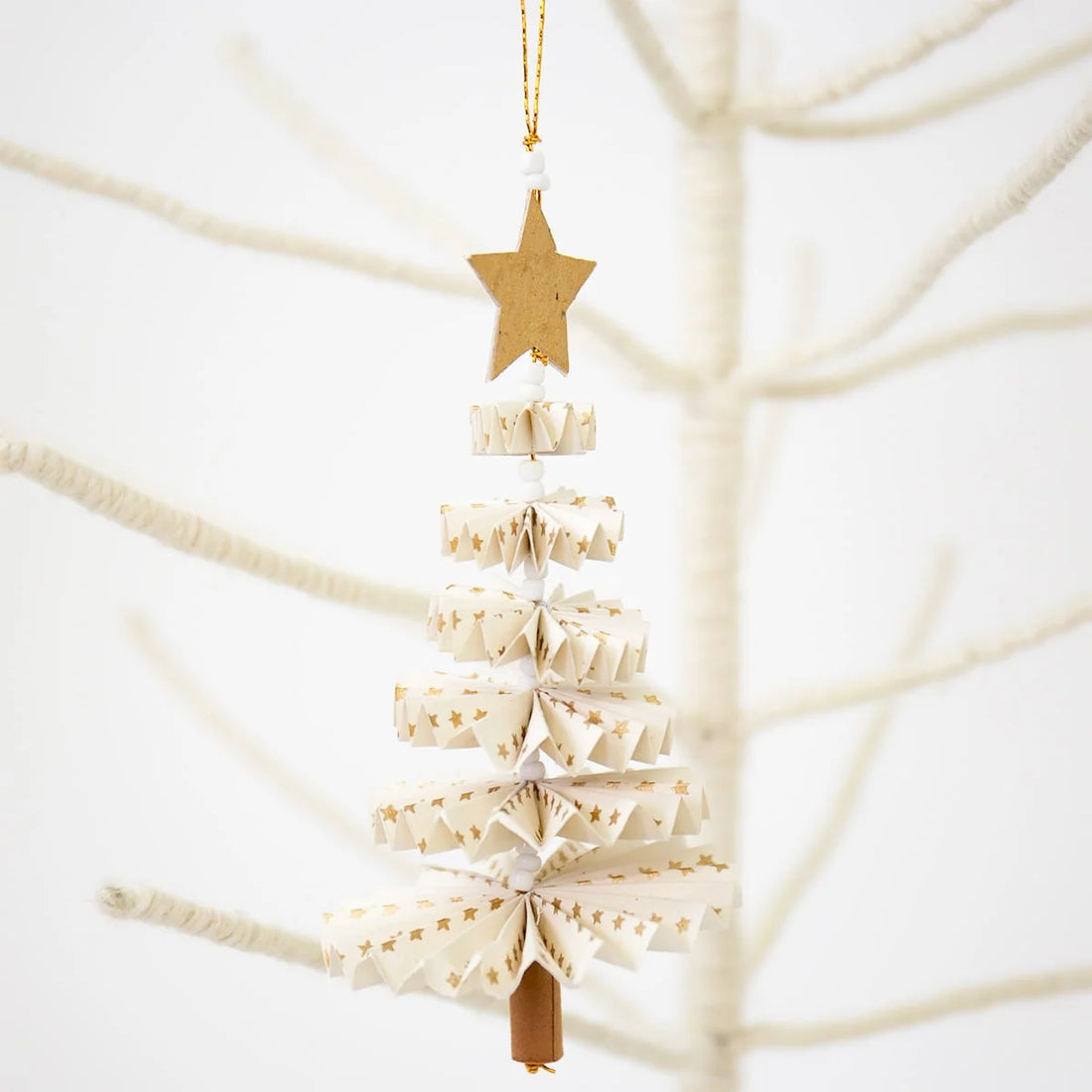 FOLD FIR Weihnachtsanhänger, weiß