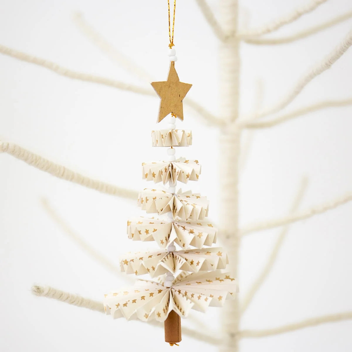 FOLD FIR Weihnachtsanhänger, weiß