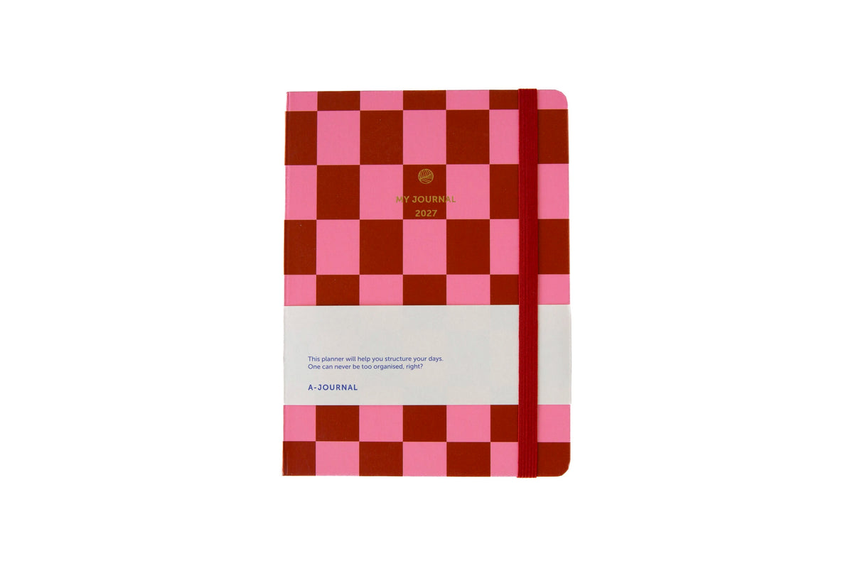 Mein Tagebuch 2027 – Rosa-Rot-kariert