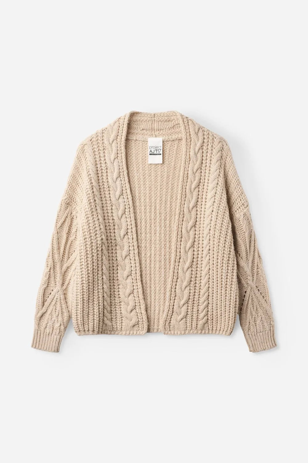 OLIVIA Alpaka Strickjacke- Sand