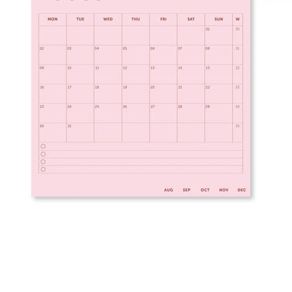 A-Journal Schreibtischkalender – Pink-Rot 2027