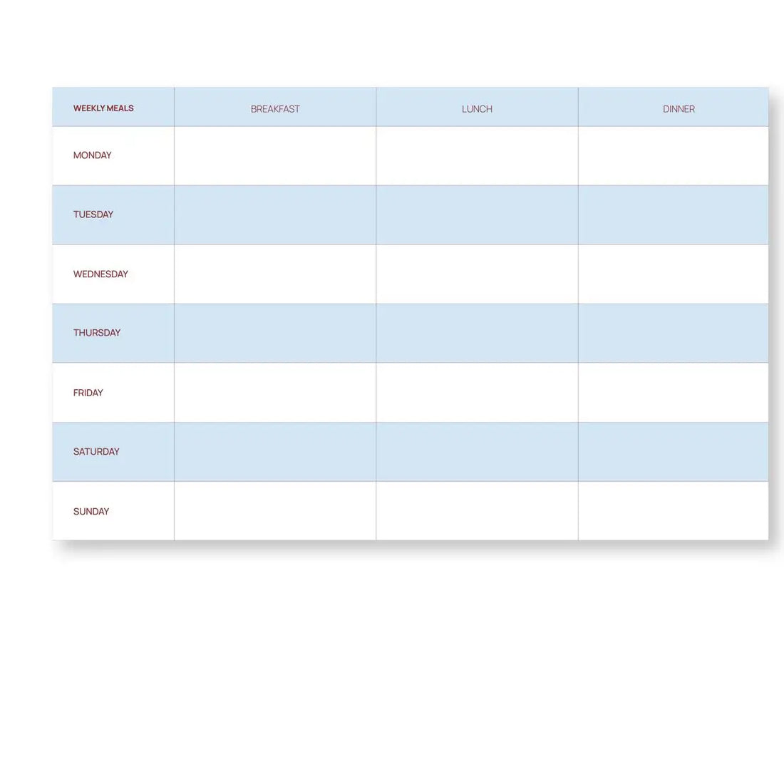 A-Journal Mahlzeitenplaner