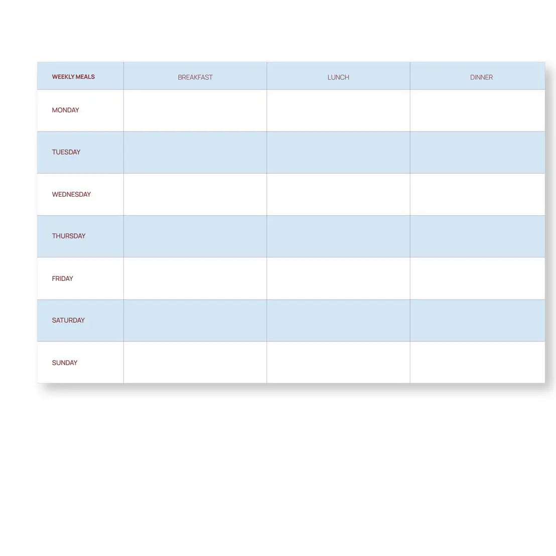 A-Journal Mahlzeitenplaner