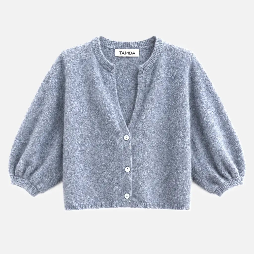 Angora Strickcardigan Anthrazit