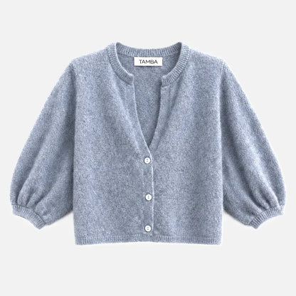 Angora Strickcardigan Anthrazit