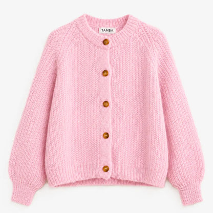 Strickjacke aus Mohair Rosa