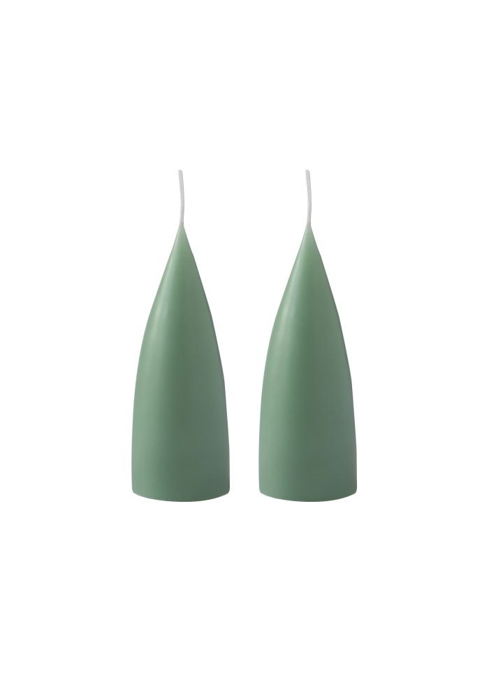 Kerze"Dark Reseda Green" 6,5/20cm