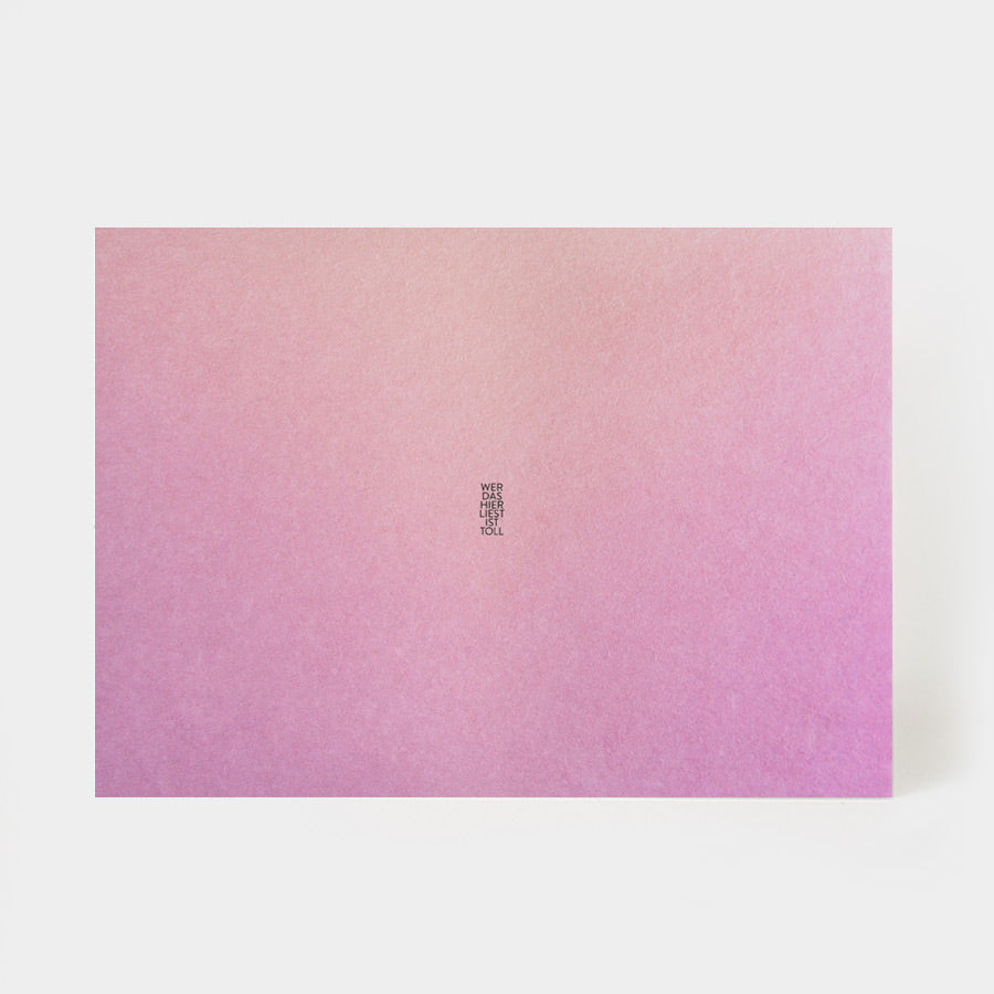 WER DAS HIER LIEST IST TOLL Postkarte